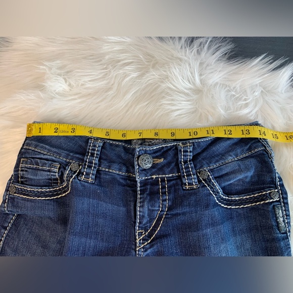 Silver Stylish Blue Jeans for Women - Picture 3 of 6